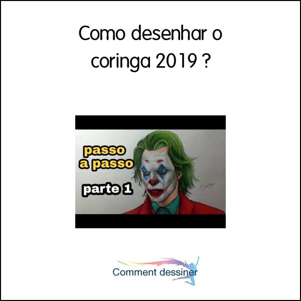 Como desenhar o coringa 2019